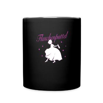 Flaschenputtel das Party Mädchen - Tasse einfarbig - Schwarz - Vorne