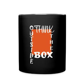 Think outside the box - Tasse einfarbig - Schwarz - Vorne
