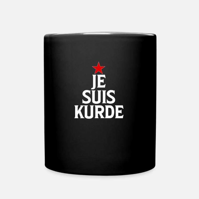 Je Suis Kurde azadi - Tasse einfarbig - Schwarz