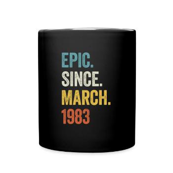 40 Years Epic Since March 1983 40th Birthday - Full Colour Mug - black - Front