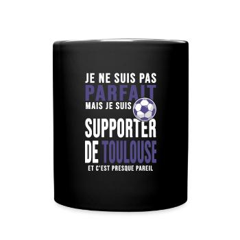 supporter football Toulouse humour club toulousain - Mug uni - noir - Devant