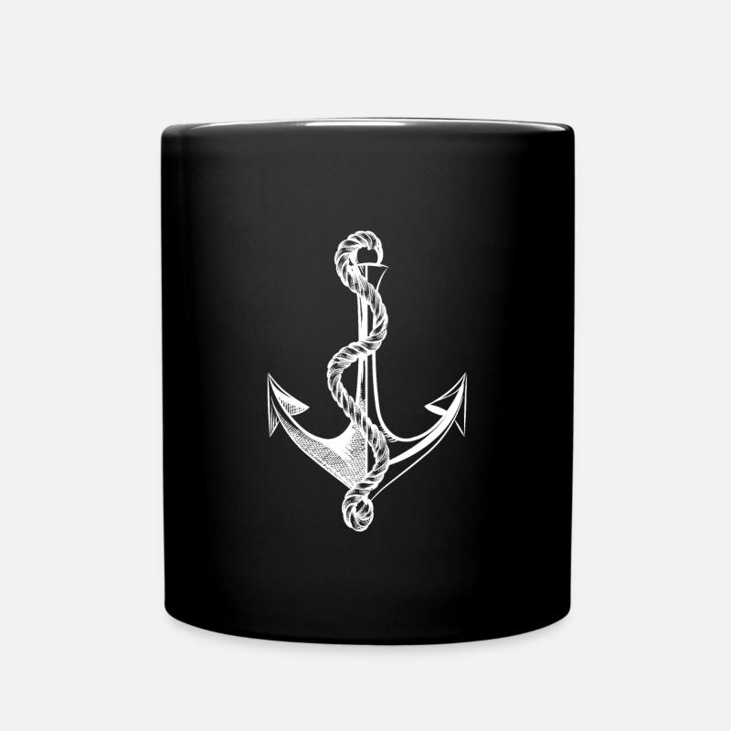 Anker - Tasse einfarbig - Schwarz