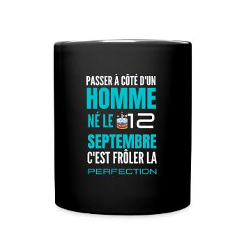 Anniversaire homme né le 12 Novembre - Mug uni - noir - Devant