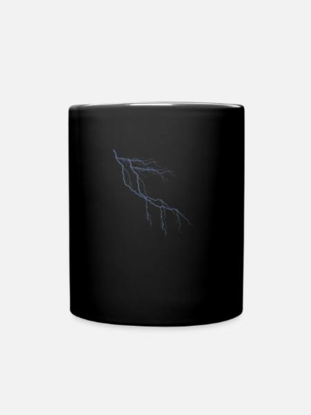 Blitze - Tasse einfarbig - Schwarz