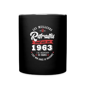 1963 anniversaire retraité né en 1963 - Mug uni - noir - Devant