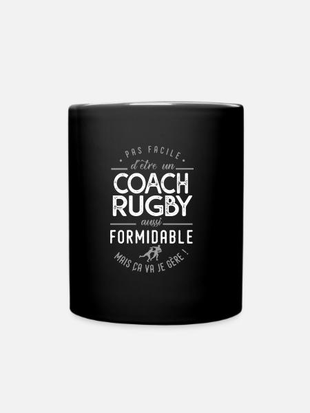 coach Rugby formidable cadeau sport rugby - Mug uni - noir