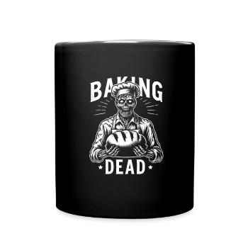 The Baking Dead gruseliger Zombie als Bäcker - Tasse einfarbig - Schwarz - Vorne