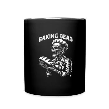 Baking Dead Zombie Bäcker gruseliger Bäcker - Tasse einfarbig - Schwarz - Vorne