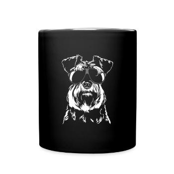 MINIATURES SCHNAUZER cool Wilsigns cadeau de chien - Mug uni - noir - Devant