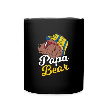 Papa Bear - Papa - Tasse einfarbig - Schwarz - Vorne