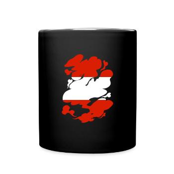 Drapeau de l’Autriche Drapeau autrichien AT - Mug uni - noir - Devant