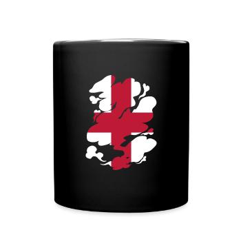 England Flag Vintage English Flag Used Look - Full Colour Mug - black - Front