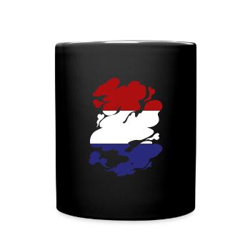 Niederlande Flagge Holland Niederländische Fahne - Tasse einfarbig - Schwarz - Vorne