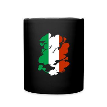 Italie Drapeau Vintage Drapeau Italien Occasion Look - Mug uni - noir - Devant