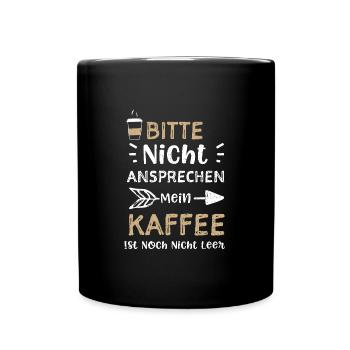 Please do not address my coffee... - Full Colour Mug - black - Front