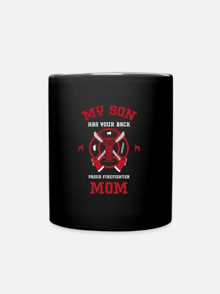 My Son Has Your Back Proud Firef... - Full Colour Mug - black