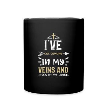 I've Got Bowling In My Veins And... - Full Colour Mug - black - Front