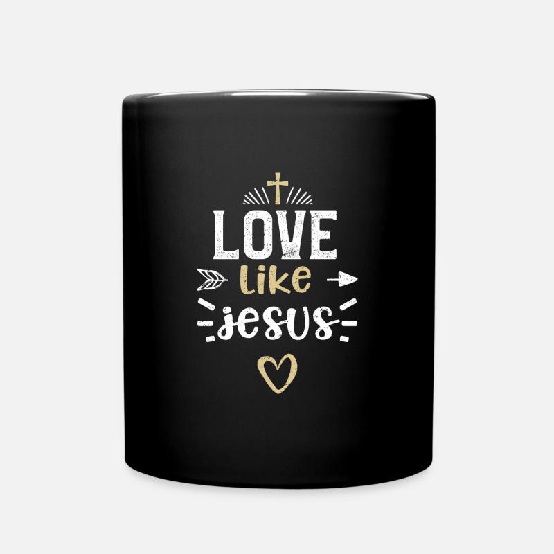 love like jesus - Jesus - Tasse einfarbig - Schwarz