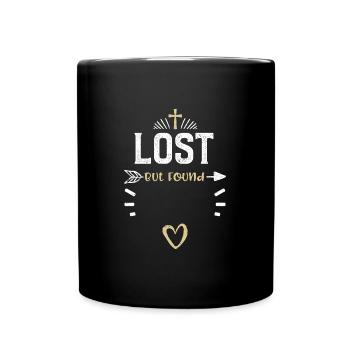 Lost But Found - Jesus - Tasse einfarbig - Schwarz - Vorne