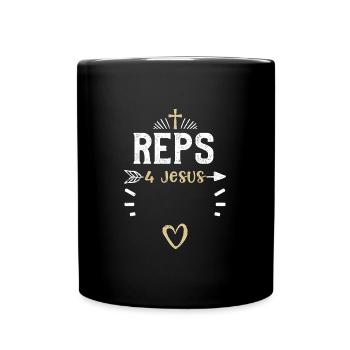 Reps 4 Jesus - Jesus - Full Colour Mug - black - Front