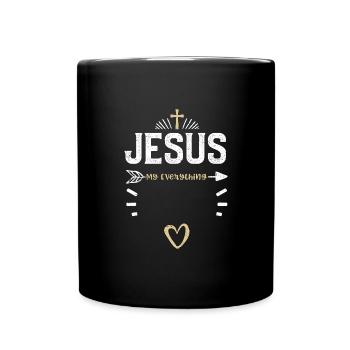 Jésus mon tout - Jésus - Mug uni - noir - Devant