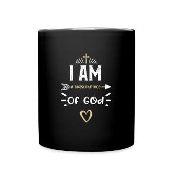 I Am A Masterpiece Of God - Jesus - Full Colour Mug - black - Front