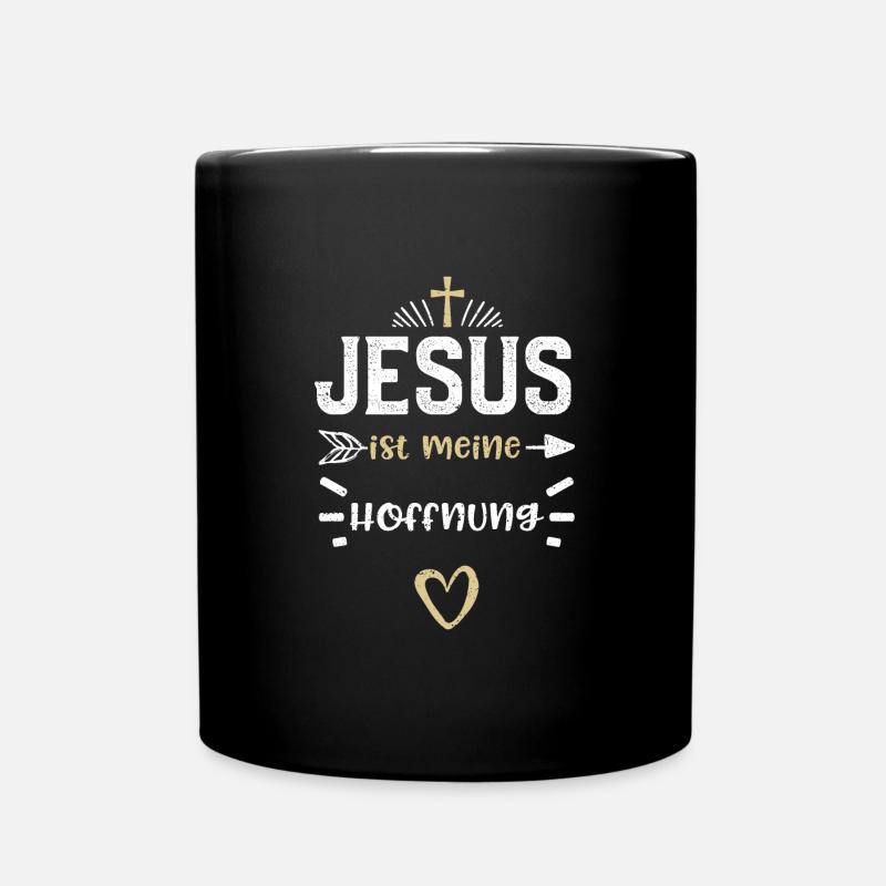 Jesus ist meine Hoffnung - Jesus - Tasse einfarbig - Schwarz