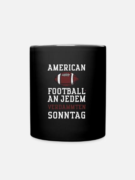 American Football An Jedem Verda... - Tasse einfarbig - Schwarz