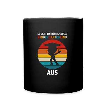 Kindergarten Anfang Kindergartenkind Geschenk - Tasse einfarbig - Schwarz - Vorne
