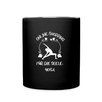 Yoga - Tasse einfarbig - Schwarz - Vorne