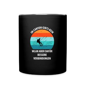 Canyoning Bergsteigen Klettern Wandern Berge - Tasse einfarbig - Schwarz - Vorne