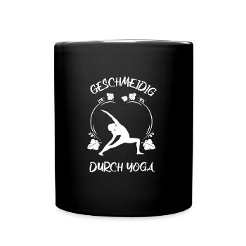 Yoga - Tasse einfarbig - Schwarz - Vorne