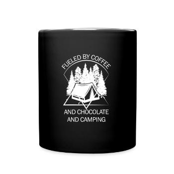 Zelt Camping Camper Pfadfinder Biwakieren - Tasse einfarbig - Schwarz - Vorne