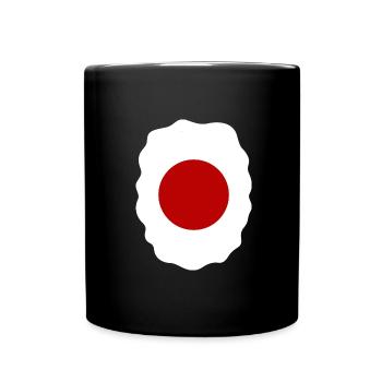 Drapeau du Japon utilisé Look Nihon Drapeau japonais - Mug uni - noir - Devant