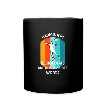Badminton Badminton Badminton Player Chocolat - Mug uni - noir - Devant