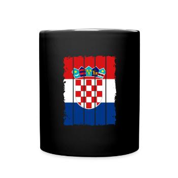Croatia Flag Adriatic Zagreb Croatian Flag - Full Colour Mug - black - Front