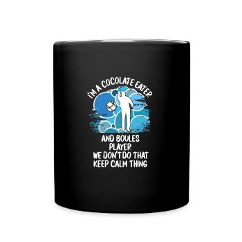 Boule Pétanque Boccia Boules Chocolat - Mug uni - noir - Devant