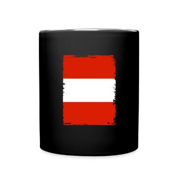 Austria Flag Austria Austrian Flag AT - Full Colour Mug - black - Front
