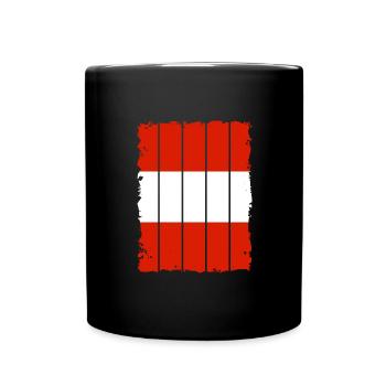 Austria Flag Austria Austrian Flag AT - Full Colour Mug - black - Front