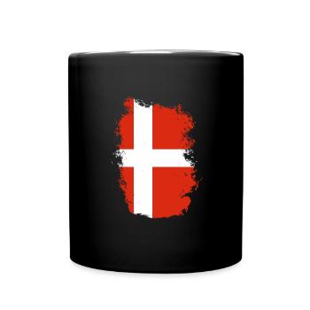 Denmark Flag Scandinavia Danish Flag Travel - Full Colour Mug - black - Front