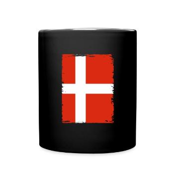 Denmark Flag Scandinavia Danish Flag Travel - Full Colour Mug - black - Front