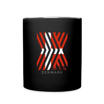 Drapeau du Danemark Scandinavie Drapeau du Danemark Voyage - Mug uni - noir - Devant