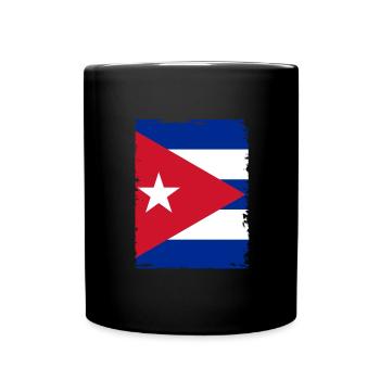 Kuba Flagge Karibik Urlaub Cuba Reise Havanna - Tasse einfarbig - Schwarz - Vorne