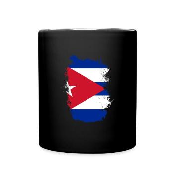 Kuba Flagge Karibik Urlaub Cuba Reise Havanna - Tasse einfarbig - Schwarz - Vorne