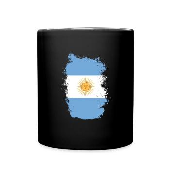 Drapeau de l’Argentine Amérique du Sud Drapeau de l’Argentine - Mug uni - noir - Devant