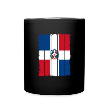 Dominican Republic Flag Dom Rep Flag Travel - Full Colour Mug - black - Front