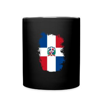 Dominican Republic Flag Dom Rep Flag Travel - Full Colour Mug - black - Front