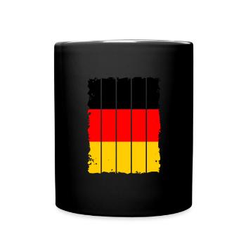 Drapeau de l’Allemagne Drapeau allemand Used Look Home - Mug uni - noir - Devant