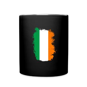 Drapeau de l’Irlande Vintage drapeau irlandais Dublin - Mug uni - noir - Devant