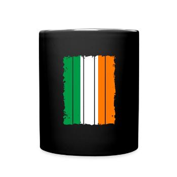 Ireland Flag Vintage Irish Flag Dublin - Full Colour Mug - black - Front